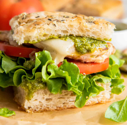 Chicken pesto sandwich
